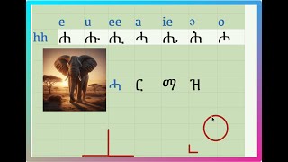 Tigrinya Academy  Video 10  Alphabet  ፊደል quotሐ [upl. by Cherilynn]