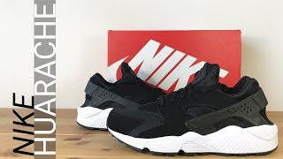 Nike Air Huarache Black  White  Unboxing On Feet amp Overview [upl. by Trakas67]