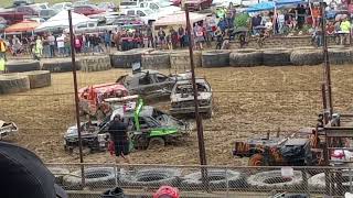 Heat 3  Trumbull county fair demolition derby 2022 [upl. by Atsocal]