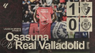 Resumen del Osasuna 10 Real Valladolid  Jornada 12 LaLiga  Club Atlético Osasuna [upl. by Leunamesoj]