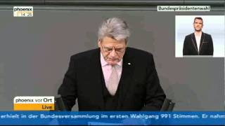 Rede von Joachim Gauck vor der Bundesversammlung [upl. by Armbruster878]