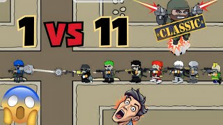 1vs11😱Hardest Gameplay Ever In Mini Militia😮 [upl. by Hyozo]