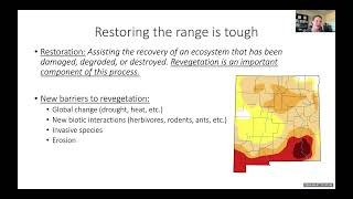 Rangeland Restoration Webinar [upl. by Enitsyrk]