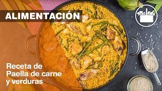 Receta de Paella de Carne y verduras con Caldo para paella [upl. by Asirram]