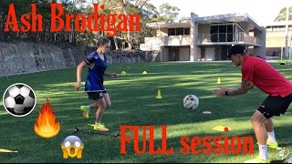 FULL training session with WPL player Ash Brodigan  Soccer Drills  Joner Football [upl. by Annecorinne]