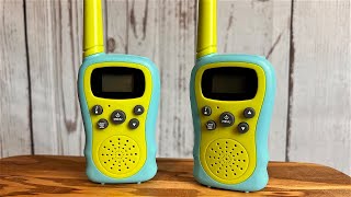 Amazon Basics Kids Walkie Talkie Set Review [upl. by Lac]