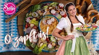 Oktoberfest Snack Brezelsalat mit Obazda  knusprige Brezn [upl. by Rosenblast]