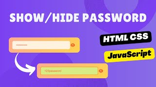 ShowHide Password Fácil con HTML CSS y JavaScript Guía Paso a Paso [upl. by Enaasiali]