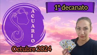 ACUARIO♒️OCTUBRE 2024🦅1°DECANATO20 al 30 eneroacuariohoroscopomensualdecanatossignozodiacal [upl. by Attela]