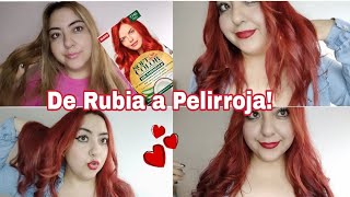 ❤️ DE RUBIO A ROJO ❤️ tinterojo cabellorojo softcolor [upl. by Shoshana]