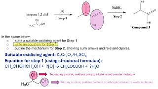 Alcohols oxidation and carbonyls reduction exam question [upl. by Ecinnahs]