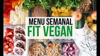 MENÚ VEGANO SEMANAL  4 🍜 FIT VEGAN ALTO EN PROTEÍNA 💪🏽🌱 MEAL PREP [upl. by Favian]