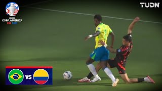 ¡POLÉMICA No marcan penal sobre Vinicius  Brasil 10 Colombia  Copa América 2024  J3  TUDN [upl. by Ahsinrat]