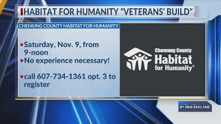 Chemung County Habitat for Humanity to host Veterans Build event [upl. by Hopper868]