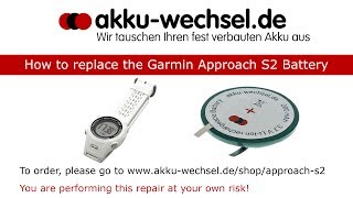 AkkuWechsel bei der Garmin Approach S2 Golf GPSUhr [upl. by Rentschler575]