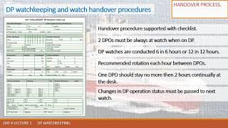 DPI ONLINE 117 DP RULES WATCHKEEPING AND HANDOVER [upl. by Atteuqal]