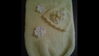 How to crochetbabycocoon Easy level  Cocoon de bebe en crochet [upl. by Nyladnarb]