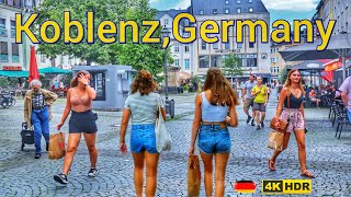 Koblenz Germany walking tour in Koblenzin summer☀️ 2023  4k 60fps [upl. by Migeon]