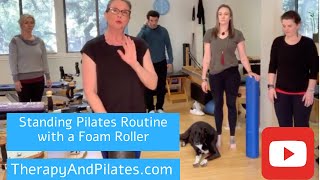 Standing Pilates Routine with a Foam Roller CORE Therapy and Pilates in Austin Texas [upl. by Orabel]