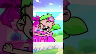 Pink vs Black 🏰💖⚔️ Battle of the Castles pink black funny cartoon [upl. by Ahsinot]