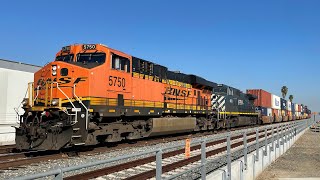 BNSF 5750 ES44AC wBCRail Fullerton CA [upl. by Venable]