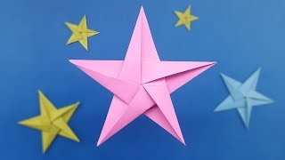 How to make Origami Star  Five Pointed Paper Star Instructions [upl. by Machute]