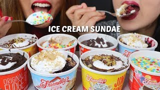 ASMR FRIENDLYS ICE CREAM SUNDAE 아이스크림 리얼사운드 먹방 ケーキ केक  KimampLiz ASMR [upl. by Narual]