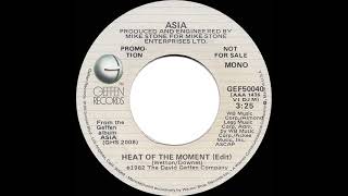 1982 Asia  Heat Of The Moment  Asia mono radio promo 45short version [upl. by Amalee]