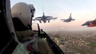 F16 pilot flies in a squadron formation over Amsterdam See what he sees [upl. by Dronski]