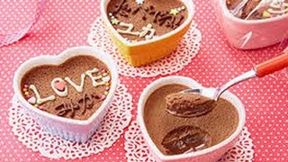 バレンタイン 手作りチョコレシピ 家族チョコ編 可愛い濃厚チョコムース [upl. by Hawkins]