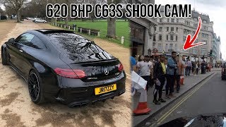 SHOOK CAM 620 BHP C63s MERCEDES AMG SCARING PEOPLE IN PUBLIC [upl. by Noguchi]