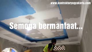 PASANG PLAFON GYPSUM seyegan PART 1 plafongypsumjogja [upl. by Inohtna]