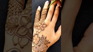 Floral Mehndi Design for Back Hand  Mehndi Design for Back Hand  Mehndi Design Simple  shorts [upl. by Cheung43]