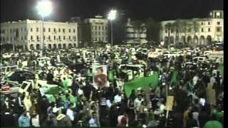 Kadhafi supporters occupy Tripoli square [upl. by Baldwin]