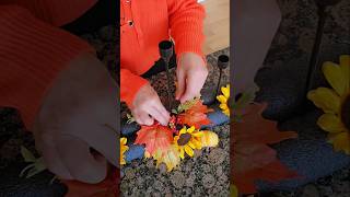 DIY Dollar Store Fall Centerpiece 🍁🕯🍂 easydiy falldiy halloween [upl. by Atiuqat]