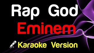 🎤 Eminem  Rap God Karaoke Version [upl. by Nylynnej]