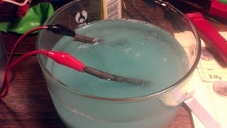 DIY Making Copper Hydroxide via Electrolysis [upl. by Lenroc16]