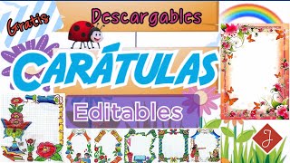 descargar caratulas escolares 2022 [upl. by Tarryn]