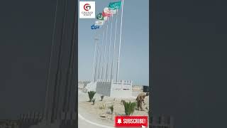 New Gwadar International Airport tree plantation drive begins news gwadarcpec gwadarairport [upl. by Eenalem231]