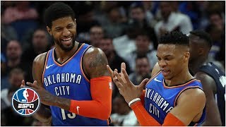 Paul George’s 37 Russell Westbrook’s tripledouble extended Thunder’s win streak  NBA Highlights [upl. by Netsrek]