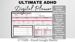 Ultimate Digital Planner Ultimate Life Planner Digital Google Sheets Life Planner Excel Spreadsheet [upl. by Zelikow993]