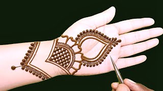 gokulashtami new trending mehndi designTeej special stylish front hand bridal Arabic henna design [upl. by Harewood]