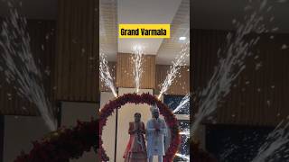 Grand Varmala wedding bride groom varmalla entry [upl. by Eikkin]