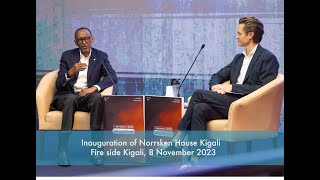 Inauguration of Norrsken House Kigali  Fireside chat with President Kagame  Kigali 8 Nov 2023 [upl. by Akcirehs]