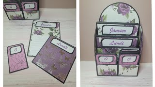 Scrapbooking  tuto calendrier perpétuel [upl. by Hanford]