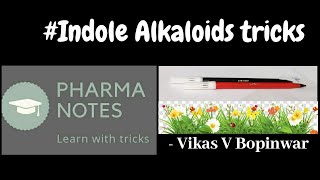 INDOLE ALKALOIDS WITH TRICS  RRB PHARMACIST EXAM  GPAT  ESIC  PART18 [upl. by Aynotak]