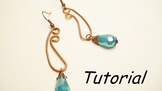 TUTORIAL orecchini wire per principianti  Wire earrings TUTORIAL [upl. by Siraf665]