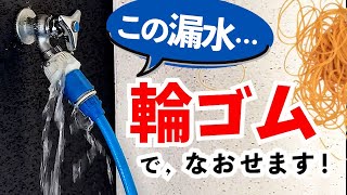 庭の蛇口からの漏水❗️簡単に治せます❗️ホースのワンタッチ継手もこれで応急処置❗️ [upl. by Daegal]