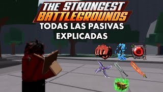 Todas las PASIVAS de Strongest Battlegrounds EXPLICADAS  WALKAY [upl. by Einnek]