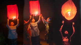 ফানুস উড়ানোর পদ্ধতি  How to Use Flying Sky Lantern souravjoshivlogs [upl. by Amabel851]